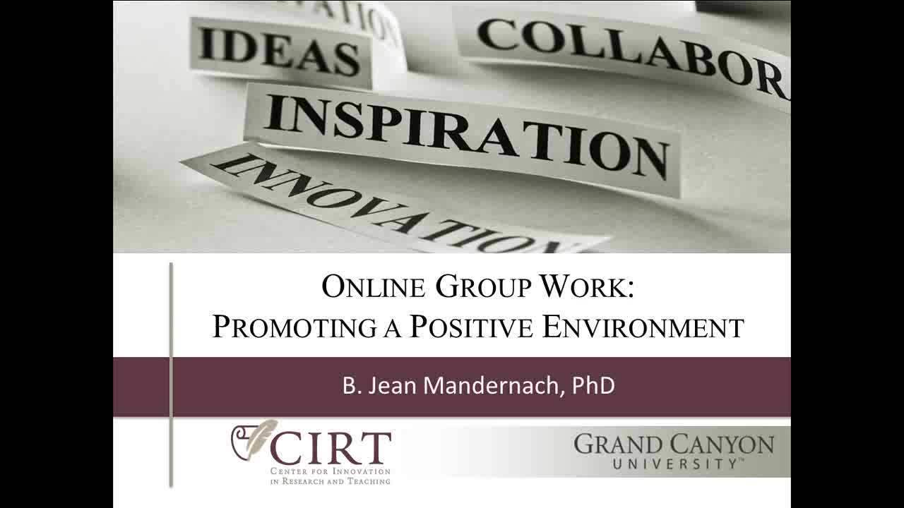 Default preview image for Promoting a Positive Environment for Online Group Work video.