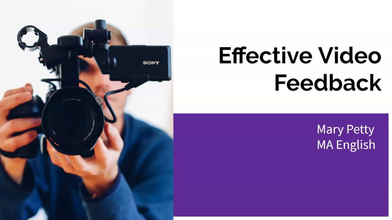 Default preview image for Effective Video Feedback_Petty.mp4 video.