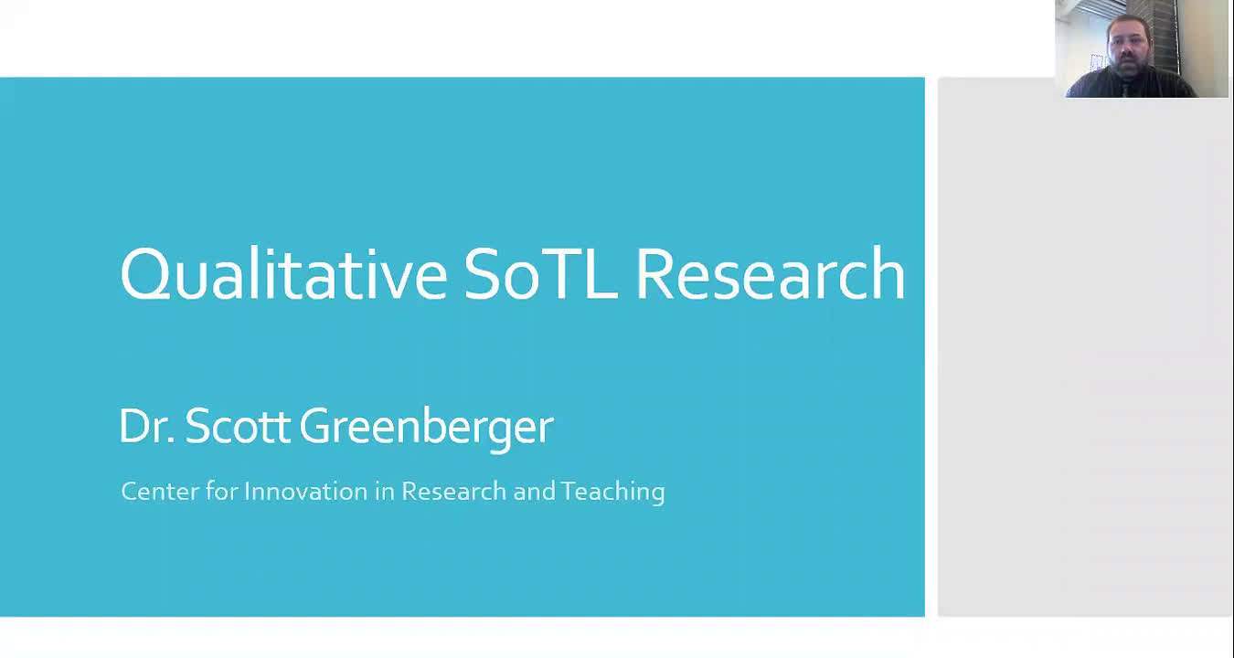 Default preview image for SOTL - Qualitative Methods video.