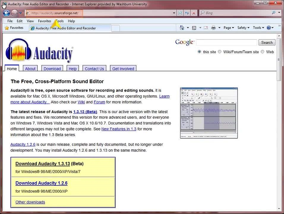 Default preview image for Audacity: Demonstration video.