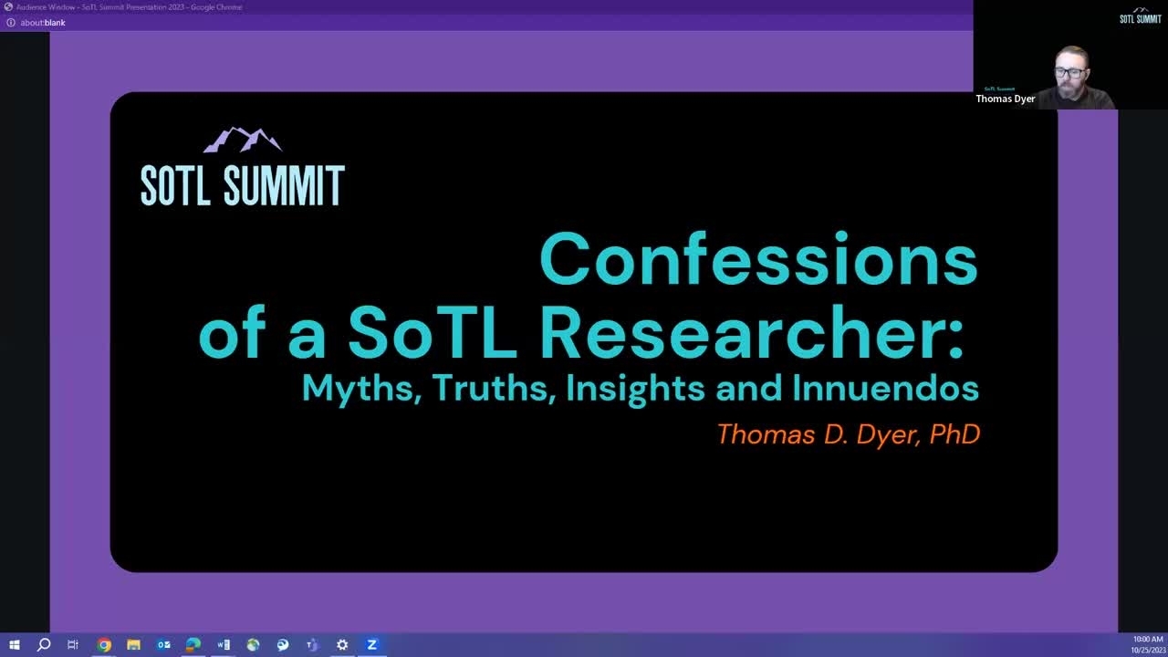 Default preview image for Confessions of a SoTL Researcher video.