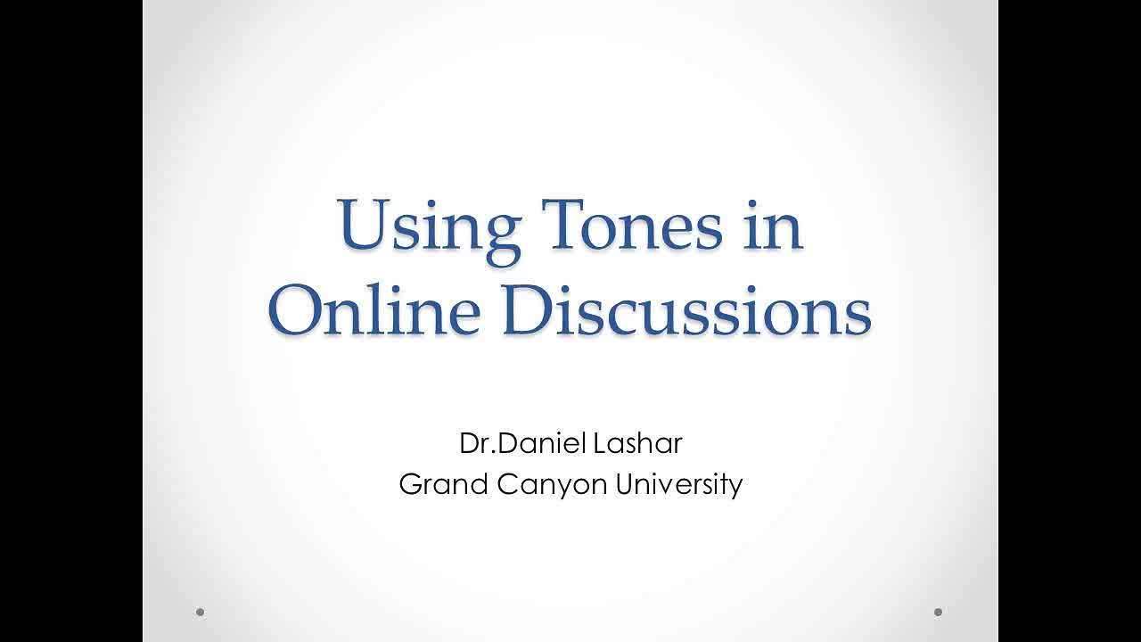 Default preview image for Presentation: Tone in the Online Classroom video.